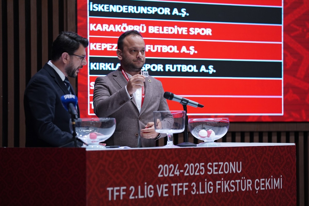 TFF 2. Lig ile TFF 3. Lig'de 2024-25 sezonunun fikstür çekimi yapıldı. Gençlik ve Spor Bakanlığı...