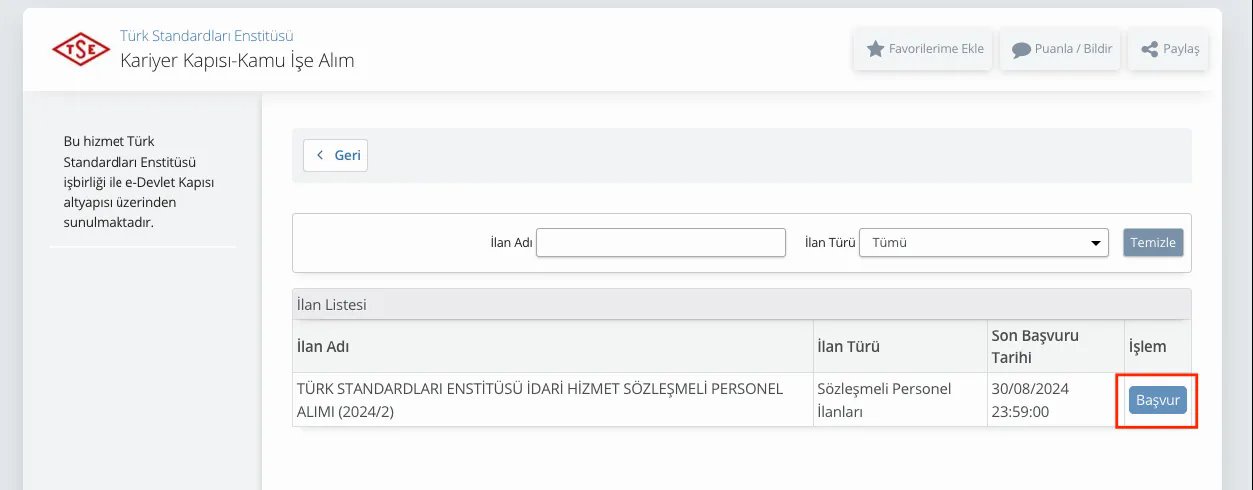 TSE Ağustos Ayı En Az Lise Mezunu ve 35 bin 450 TL Maaş ile Personel Alım Başvuruları Başladı