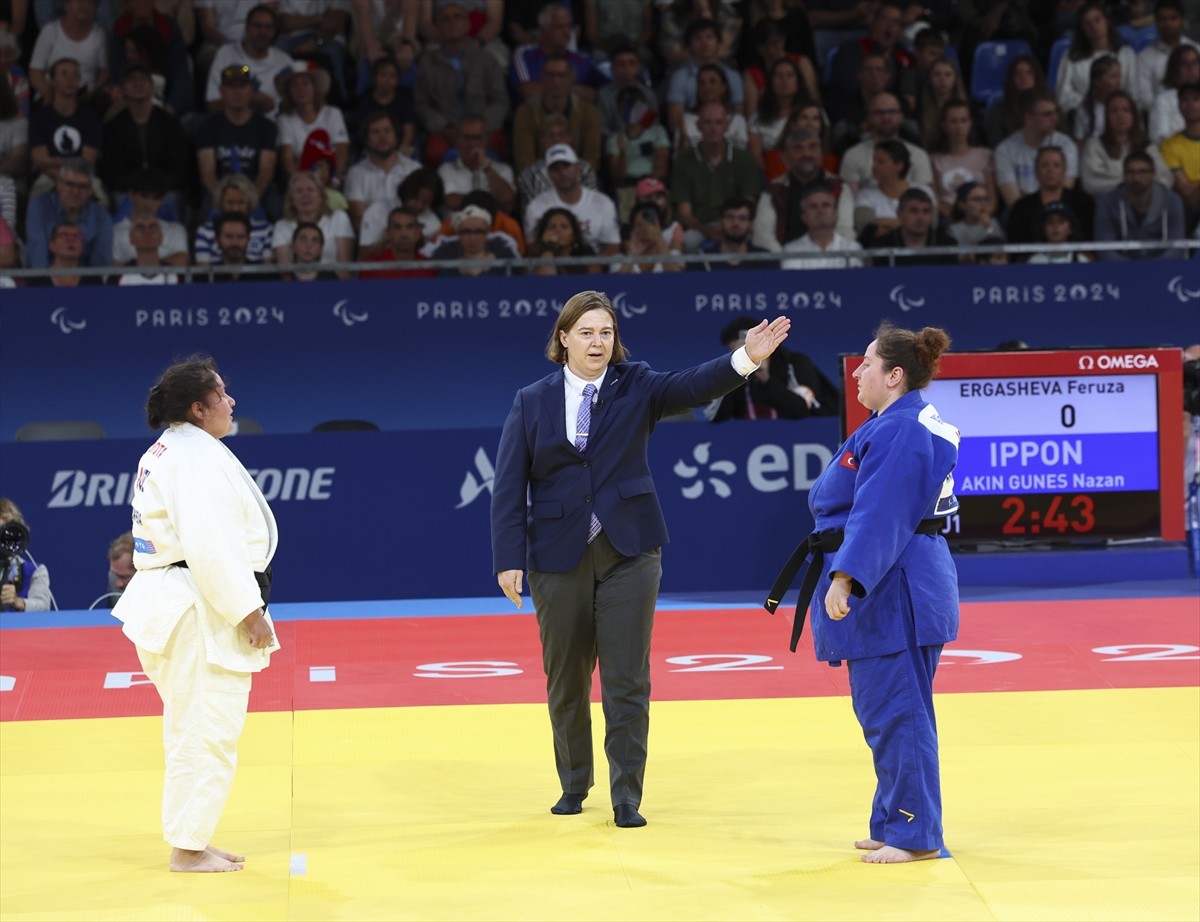 Paris 2024 Paralimpik Oyunları&#039;nda judoda kadınlar +70 kilo J1 kategorisinde Nazan Akın Güneş...