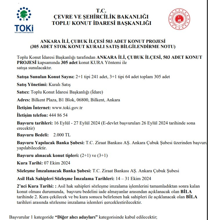 TOKİ’den müjde sudan ucuza yüzlerce konut satışı! 2+1 3+1 kira öder gibi alacaksınız