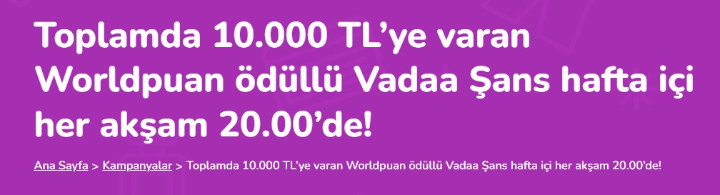 Yapı Kredi ile Her Akşam 10.000 TL Kazanma Fırsatı