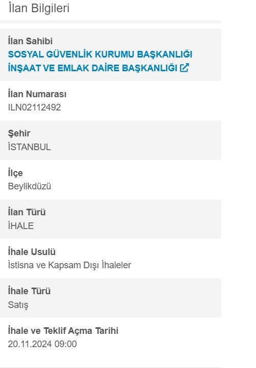 İstanbul'da SGK Taşınmaz İhaleleri Başlıyor