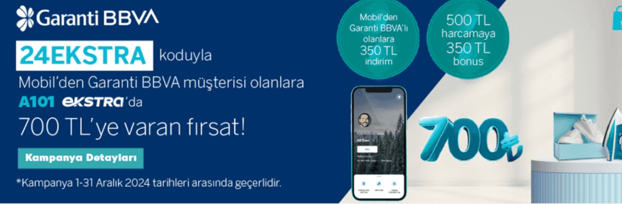 A101 ve GarantiPay ile Alışverişte 500 TL'ye Varan Bonus Fırsatı