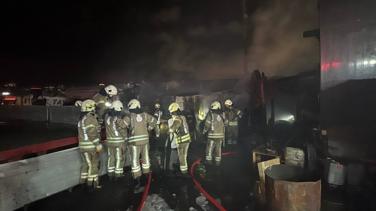 Beylikdüzü'nde tır garajındaki çay ocağında çıkan yangında 2 evcil hayvan öldü, 3 barınak ile bir...