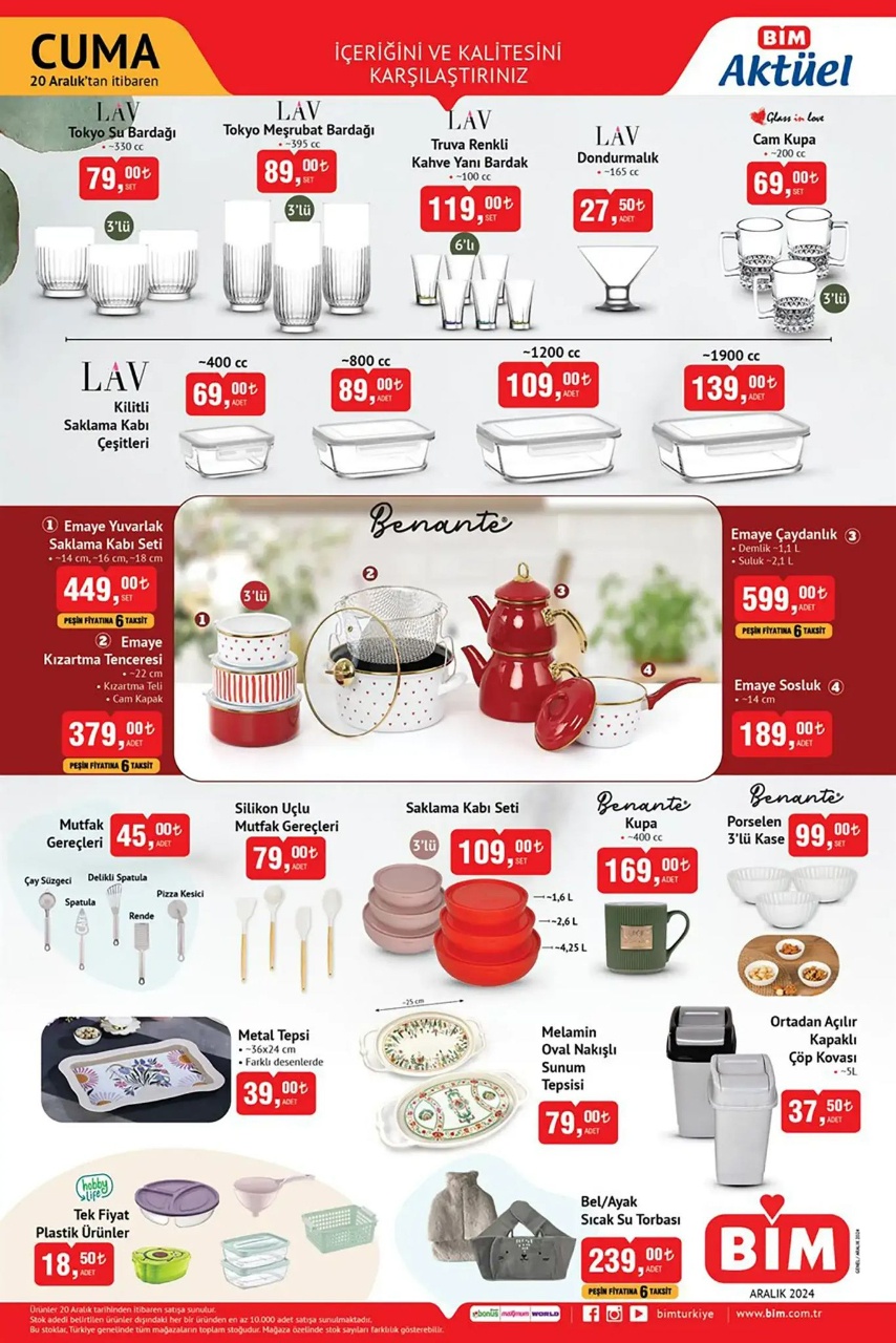 BİM 20 Aralık 2024 Aktüel Ürünler Kataloğu ile Avantajlı Yeni Yıl Fırsatları