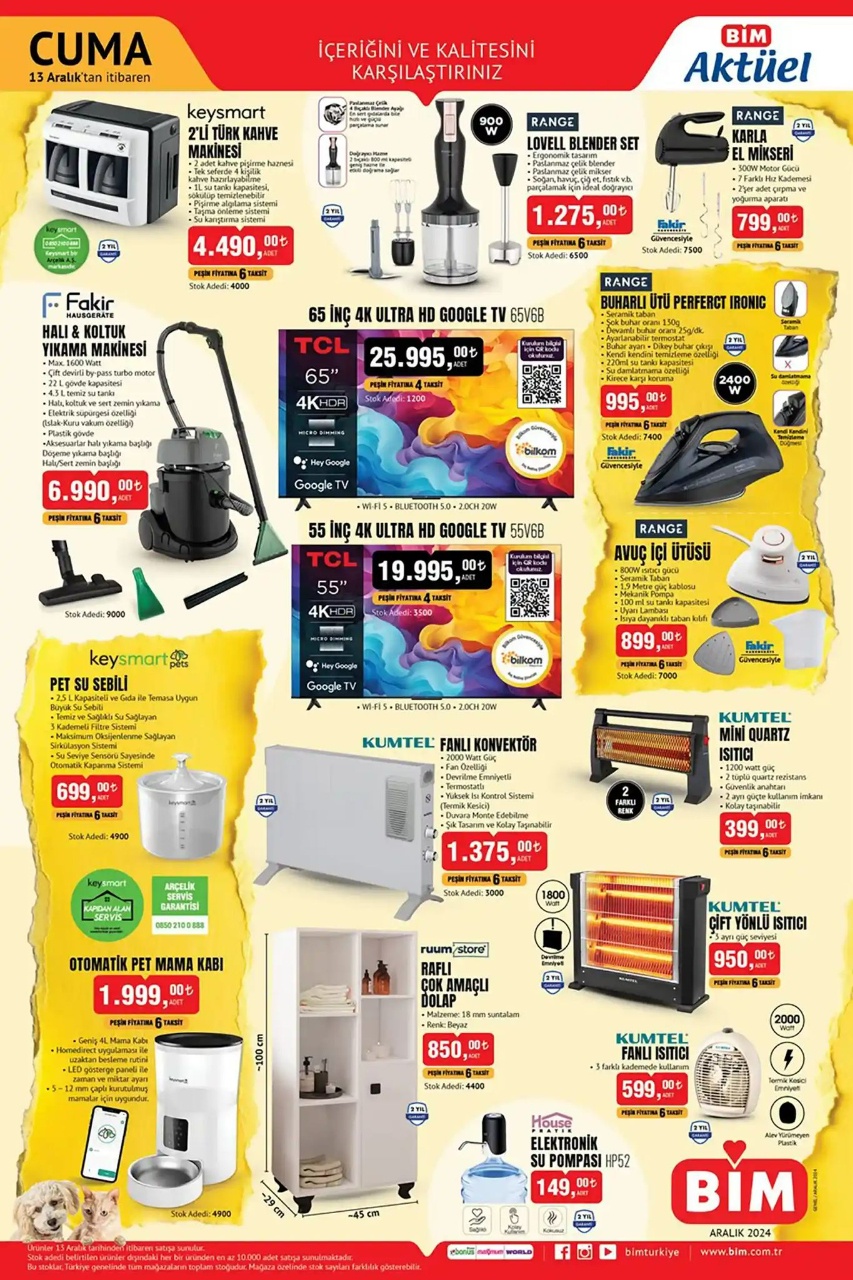 BİM'in 13 Aralık 2024 Aktüel Ürünler Kataloğu ile İndirimlere Son İki Gün!