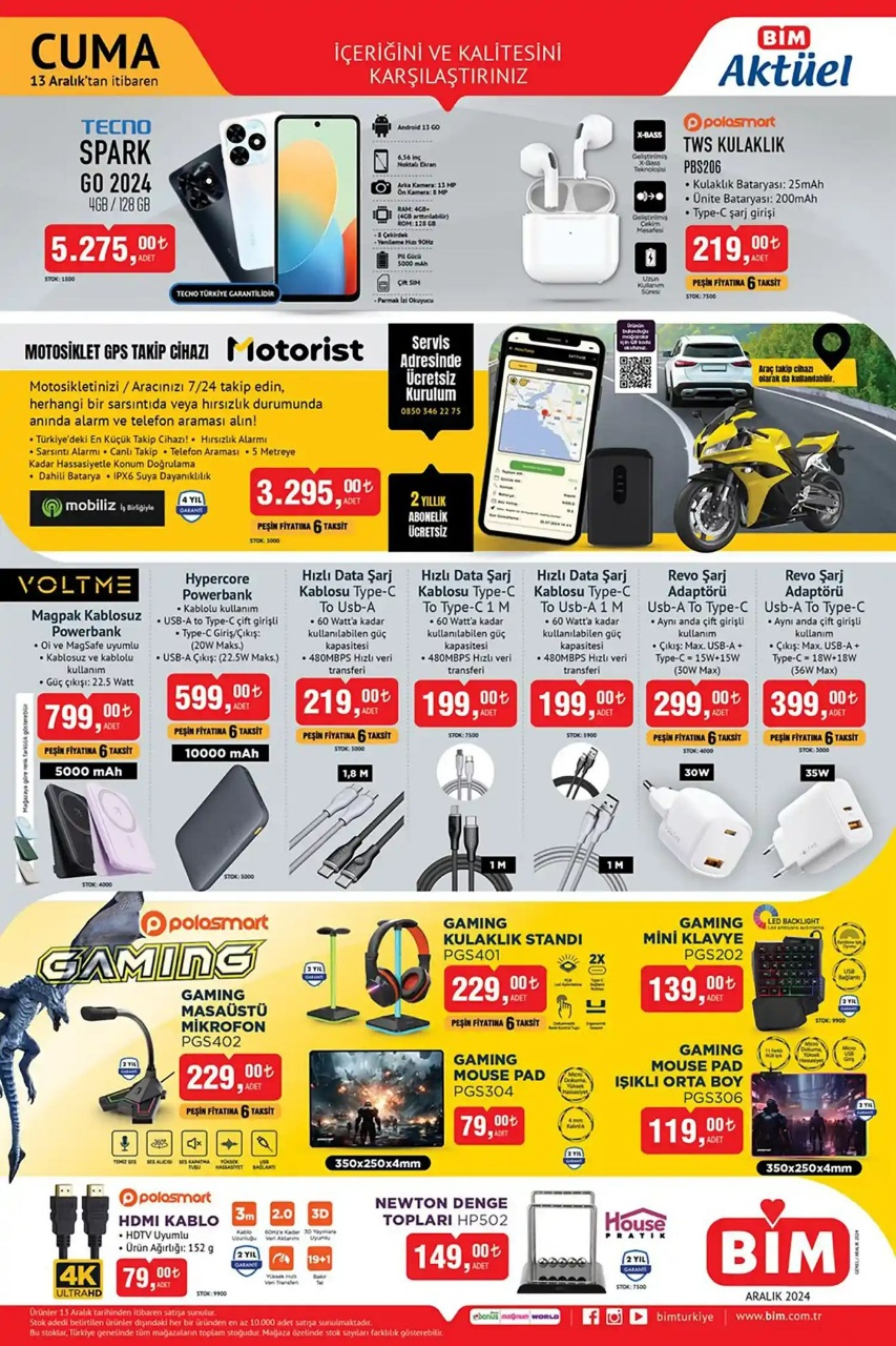 BİM'in 13 Aralık 2024 Aktüel Ürünler Kataloğu ile İndirimlere Son İki Gün!