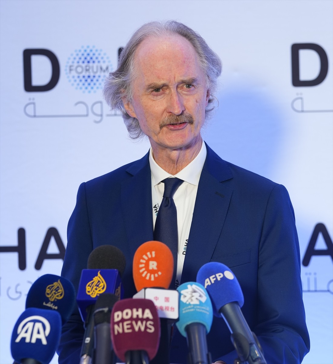Birleşmiş Milletler (BM) Suriye Özel Temsilcisi Geir O. Pedersen, Katar'da düzenlenen Doha Forum...