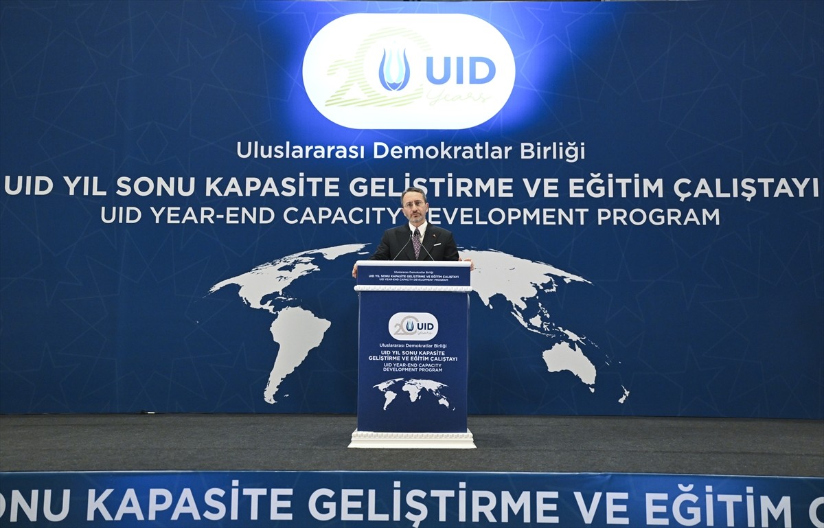 Cumhurbaşkanlığı İletişim Başkanı Fahrettin Altun, İstanbul'da bir otelde düzenlenen Uluslararası...