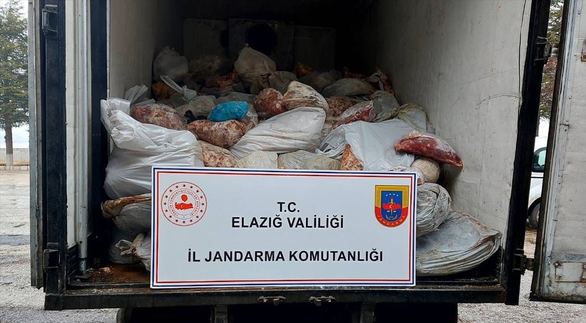 Elazığ'ın Kovancılar ilçesinde kamyon kasasında 5 ton 880 kilogram kaçak et ele geçirildi.