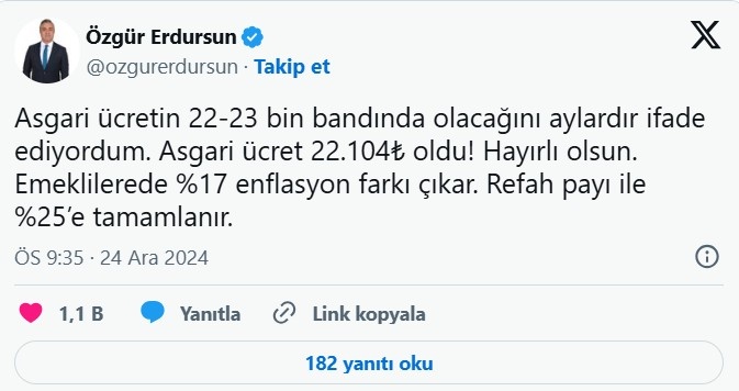 Emekli Maaş Zammı Asgari Ücretle Eşitlenecek mi? Açıklamalar Bekleniyor