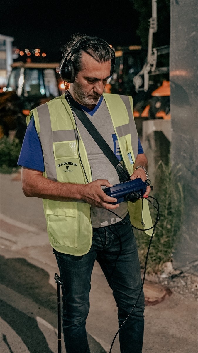 Kocaeli Büyükşehir Belediyesi İSU Genel Müdürlüğü ekipleri, 2024'teki akustik dinleme çalışmaları...