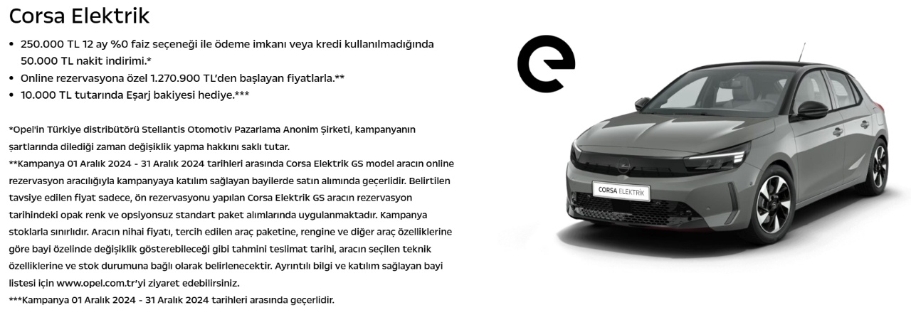 OPEL'den Aralık Ayına Özel Faizsiz Kredi İmkanları