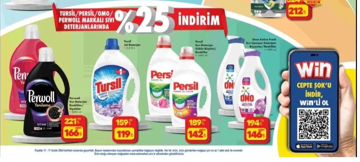 ŞOK Market'te Temizlik Ürünlerinde %25'e Varan İndirimler