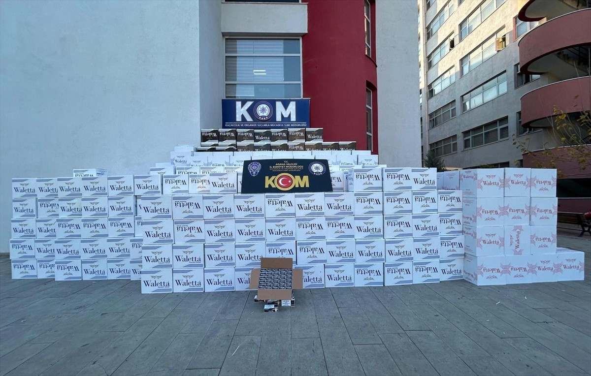 Adana'da 7 milyon 50 bin makaron (filtreli sigara kağıdı) ele geçirildi, 1 şüpheli gözaltına...