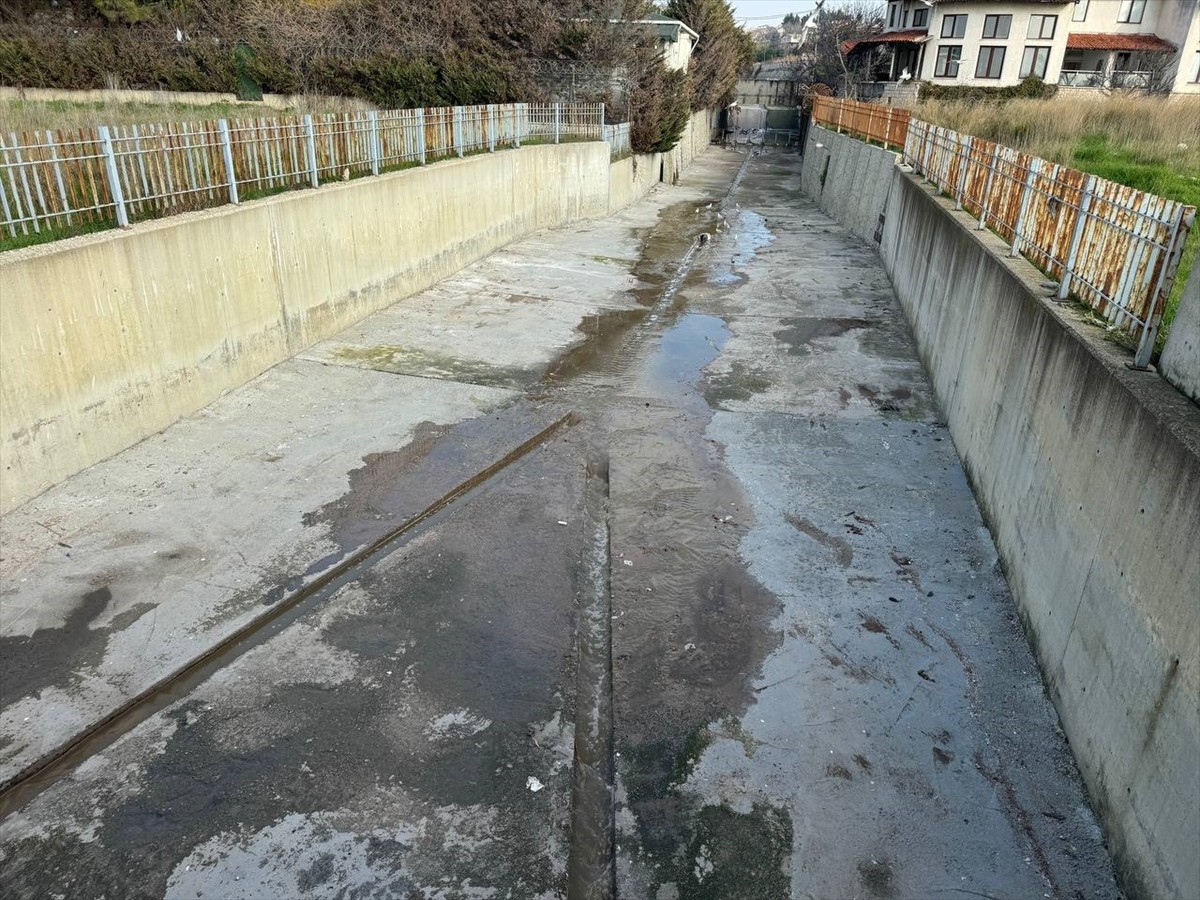 Beylikdüzü'nün Gürpınar sahilinde dereden denize akan kirli su çevreye zarar veriyor.