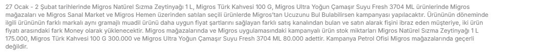 Migros'ta Ramazan İndirimi: Zeytinyağı Fiyatlarında Düşüş