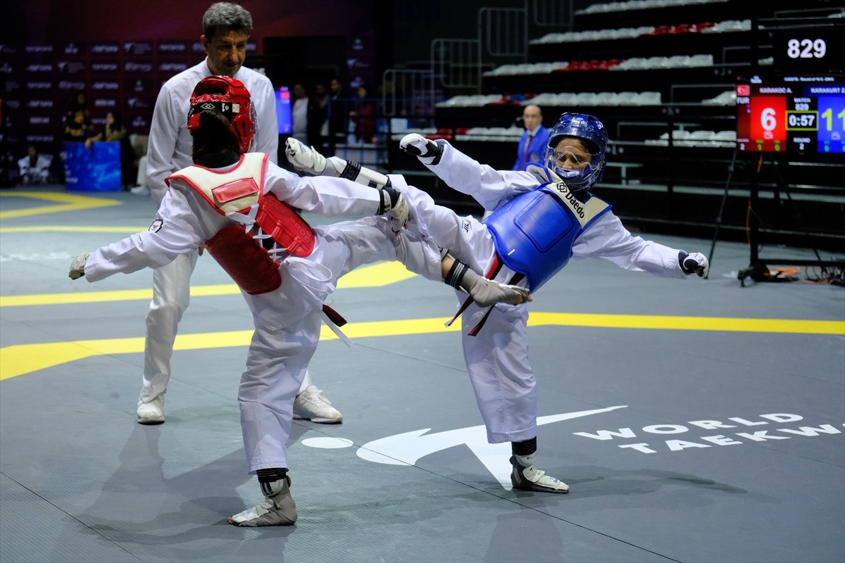 Antalya'da devam eden 12. Uluslararası Türkiye Açık Tekvando Turnuvası'nın (Türkiye Open 2025)...