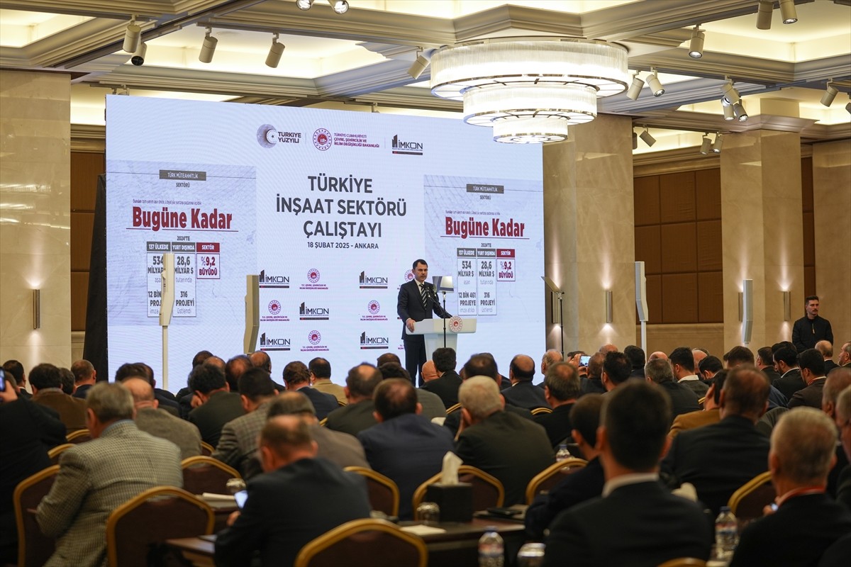 Çevre, Şehircilik ve İklim Değişikliği Bakanı Murat Kurum, İnşaat Müteahhitleri Konfederasyonunca...