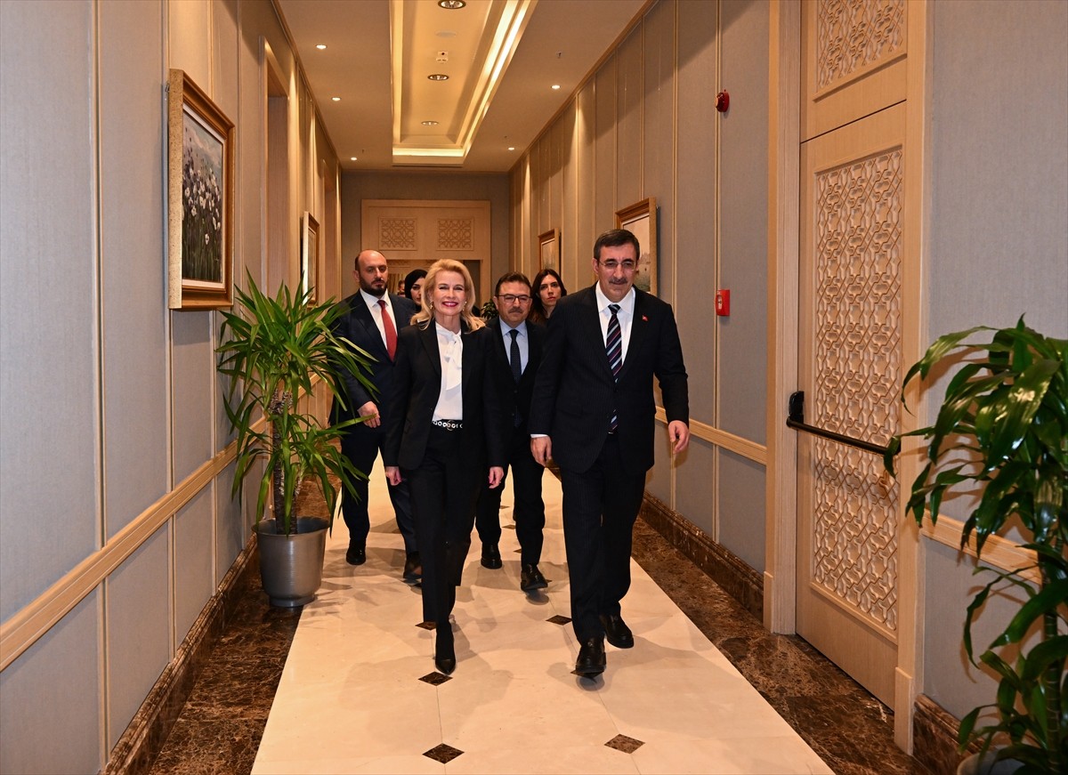 Cumhurbaşkanı Yardımcısı Cevdet Yılmaz (sağda) Avrupa Güvenlik ve İşbirliği Teşkilatı Parlamenter...