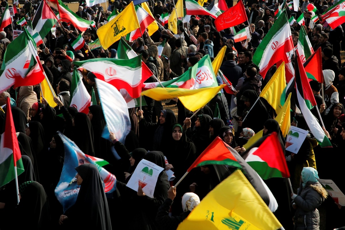 İran'da 1979'da gerçekleştirilen devrimin 46. yıldönümü kutlandı. Başkent Tahran'daki Azadi...