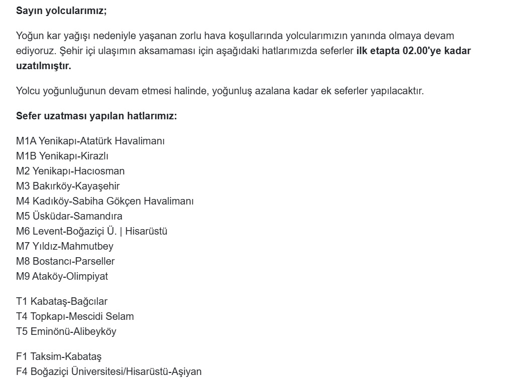 İstanbul Ulaşımında Önemli Düzenleme: Gece Seferleri Uzatıldı