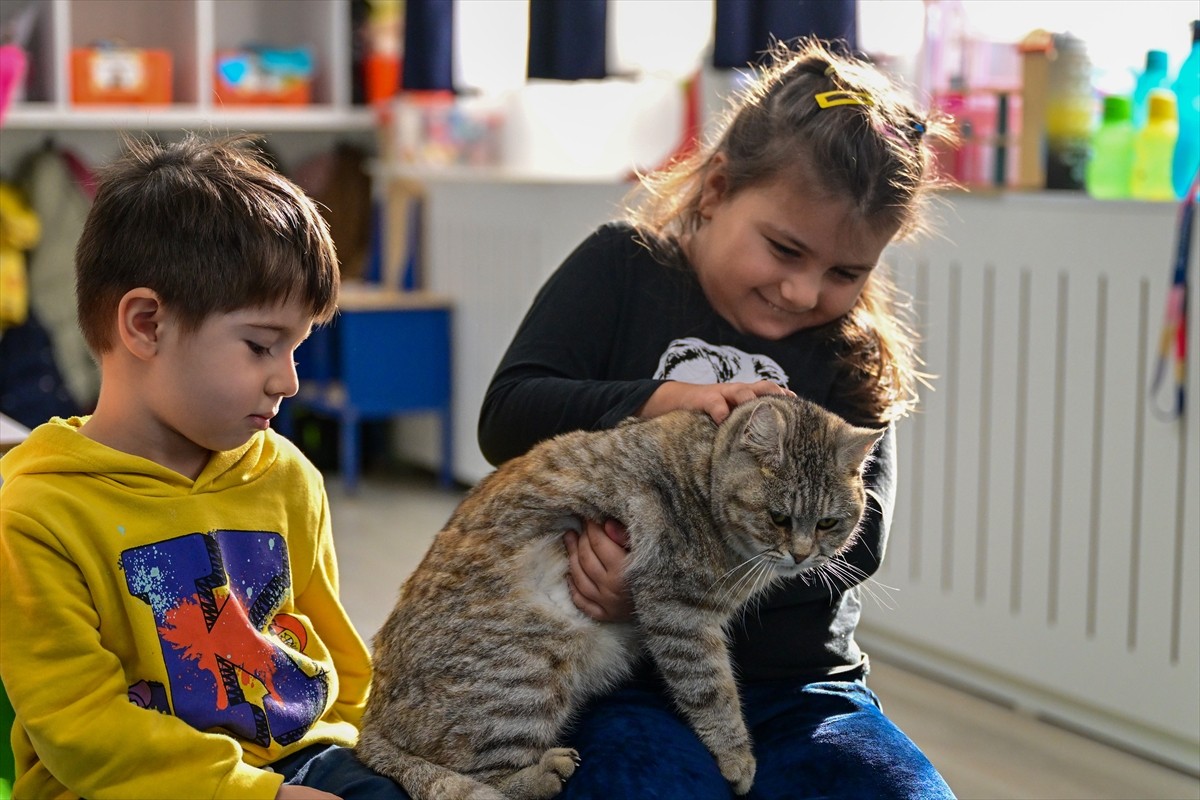 Kahramanmaraş merkezli depremlerin ardından sahipsiz kalan ve bahçesinde bulunduğu okulda korumaya...