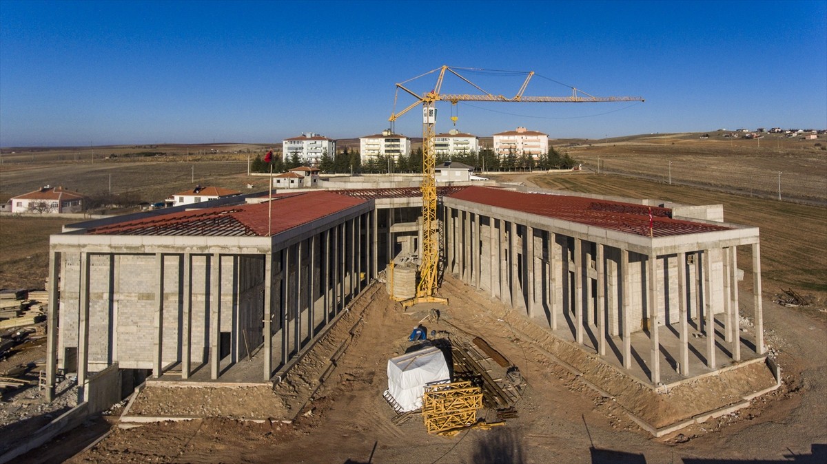 MHP Genel Başkanı Devlet Bahçeli'nin, Nevşehir'in Hacıbektaş ilçesinde hibe ettiği arsa üzerinde...