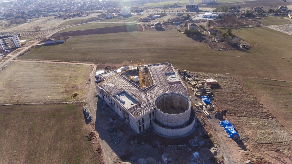 MHP Genel Başkanı Devlet Bahçeli'nin, Nevşehir'in Hacıbektaş ilçesinde hibe ettiği arsa üzerinde...