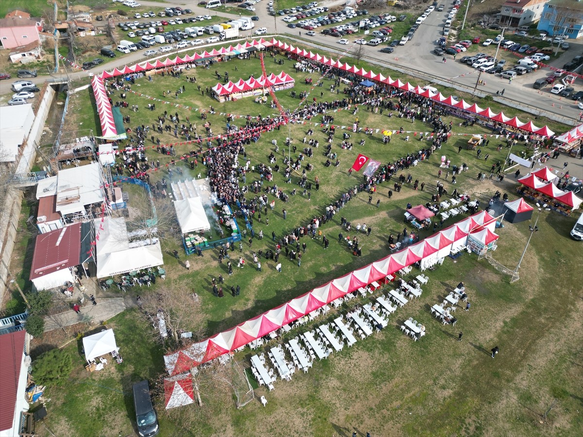 Tekirdağ'da "1. Hamsi ve Mıhlama Festivali"nde katılımcılara yaklaşık 5 ton hamsi ikram...