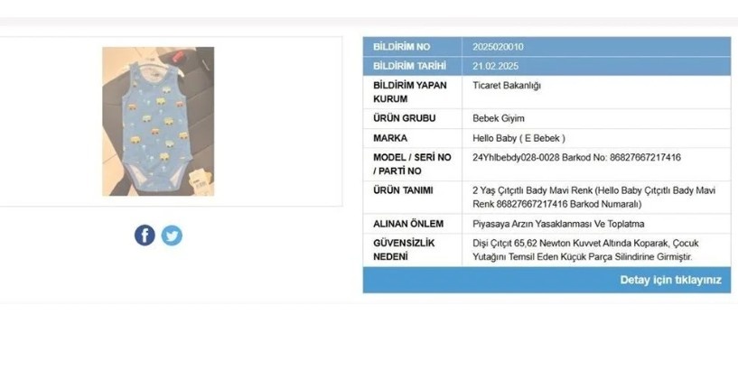 Ticaret Bakanlığı, O Marka Bebek Ürününü Piyasadan Topluyor