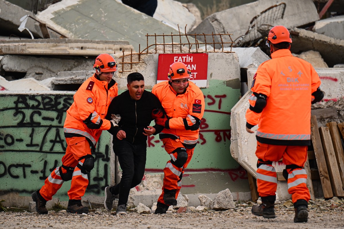Türk Silahlı Kuvvetleri (TSK) İnsani Yardım Tugay Komutanlığınca 6 Şubat 2023'te meydana gelen...