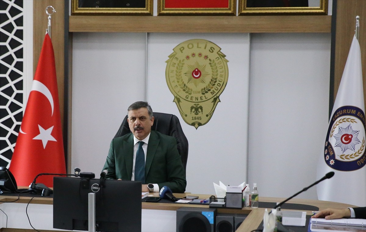 Erzurum Valisi Mustafa Çiftçi, Erzurum Emniyet Müdürlüğü'nde "Asayiş ve Güvenlik Değerlendirme...