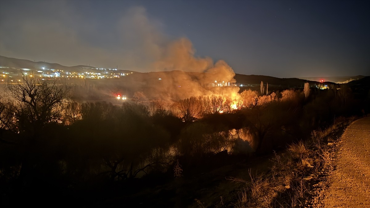 Kırıkkale'nin Yahşihan ilçesinde ağaçlık alanda çıkan yangın, itfaiye ekiplerinin müdahalesiyle...