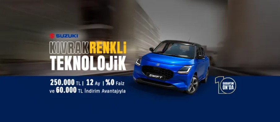 Suzuki'den 250.000 TL Faizsiz Kredi Kampanyası