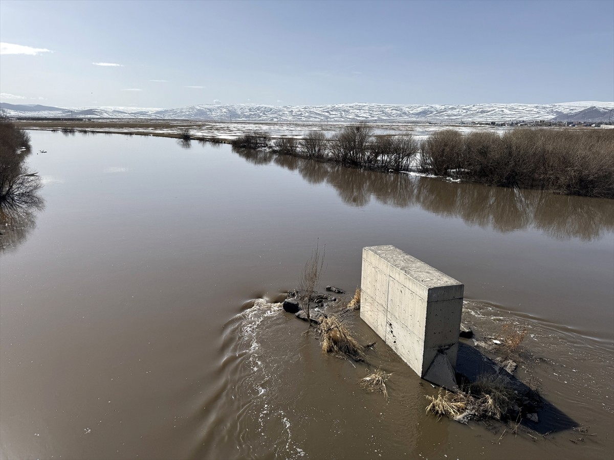 Yüzeyi buzla kaplı Kura Nehri, hava sıcaklığının artmasıyla tamamen çözüldü.