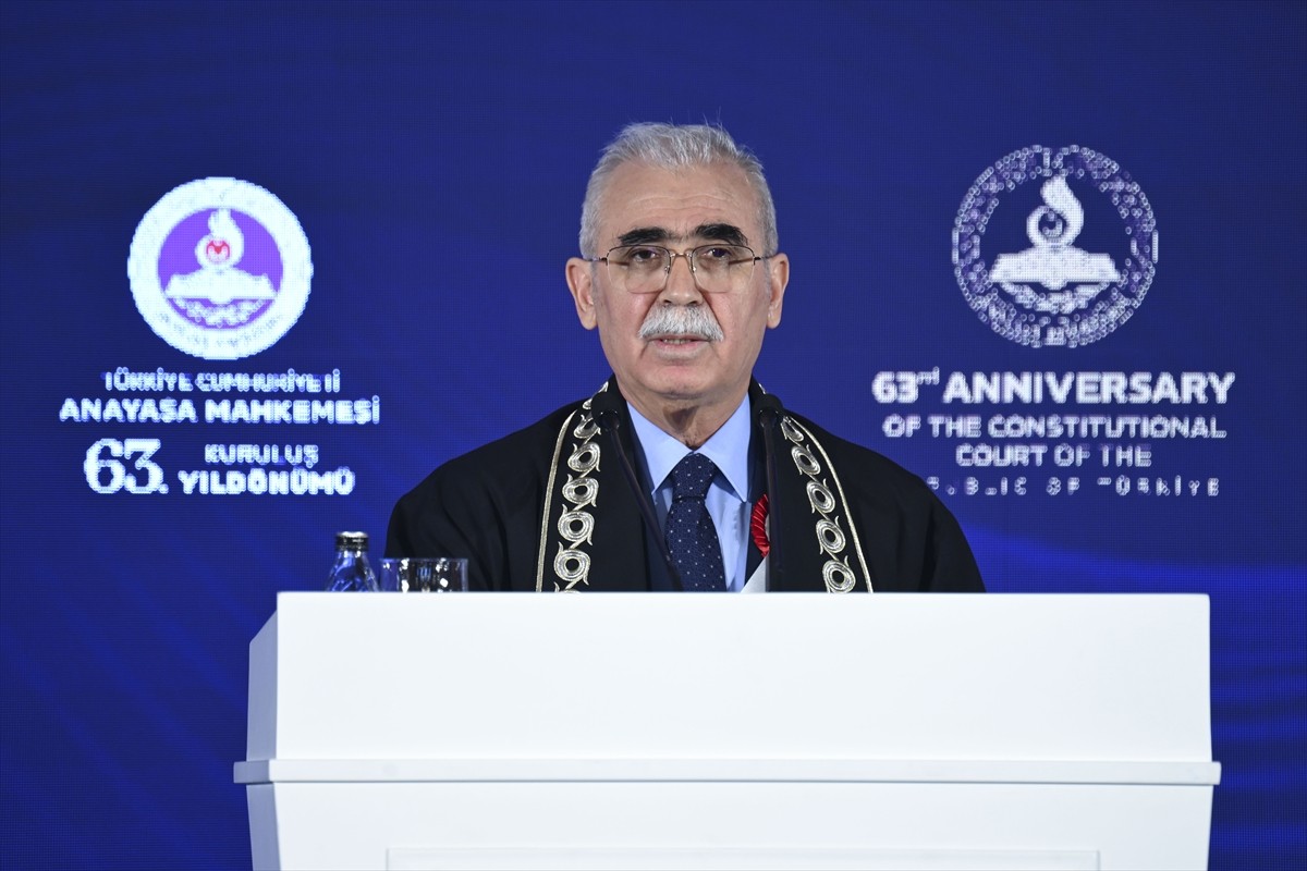 Anayasa Mahkemesi Başkanı Kadir Özkaya, Cumhurbaşkanı Recep Tayyip Erdoğan'ın katılımıyla...