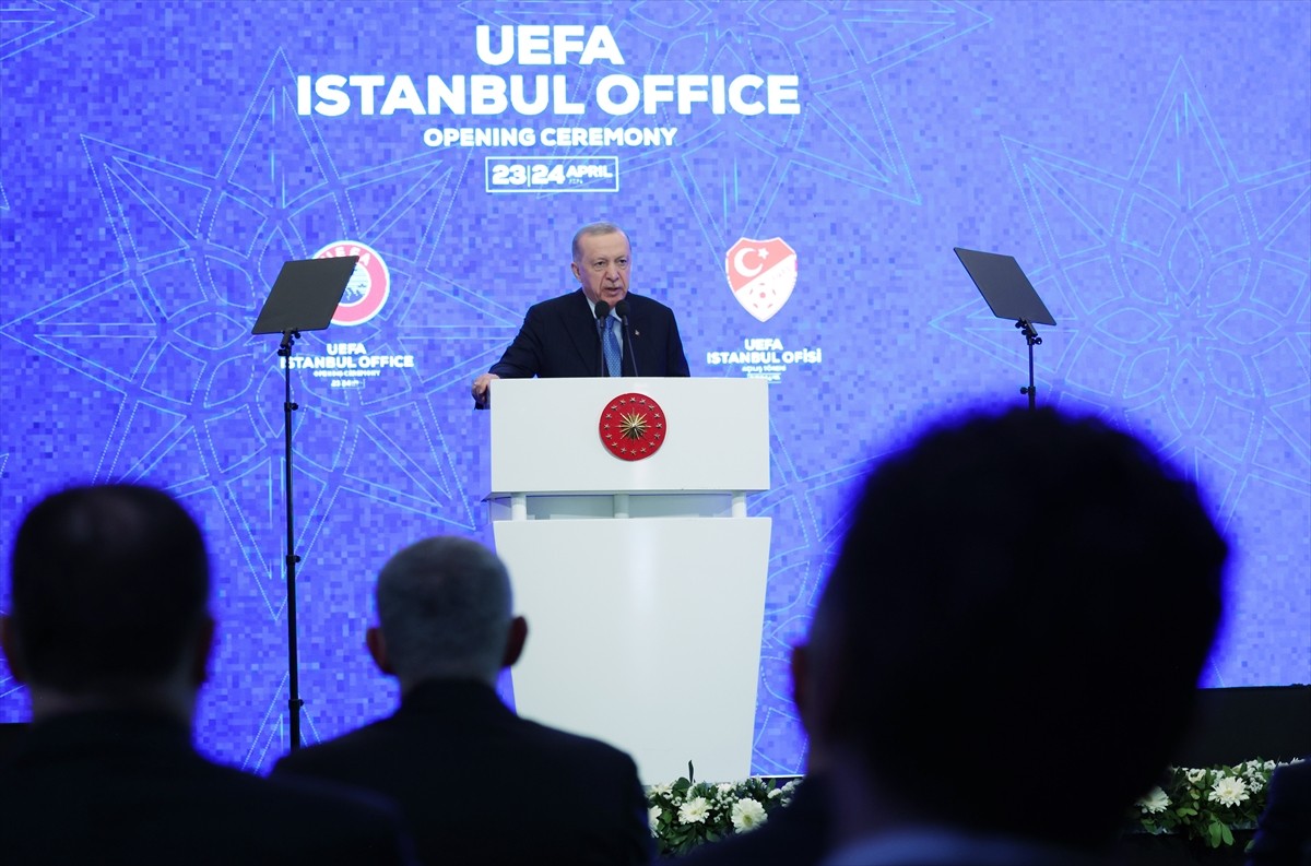 Cumhurbaşkanı Recep Tayyip Erdoğan, UEFA İstanbul Temsilciliği açılış törenine katılarak, konuşma...