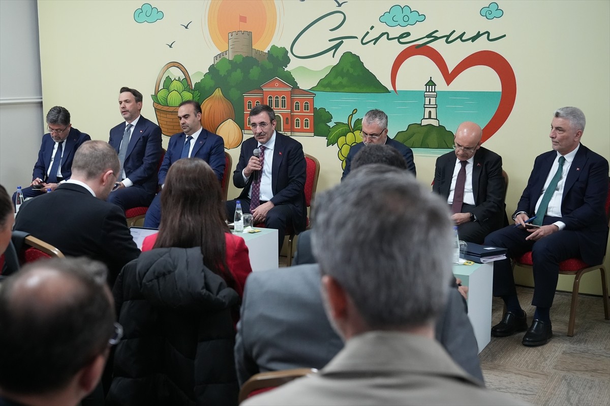 Cumhurbaşkanı Yardımcısı Cevdet Yılmaz (ortada), Doğu Karadeniz Projesi (DOKAP) Eylem Planı...