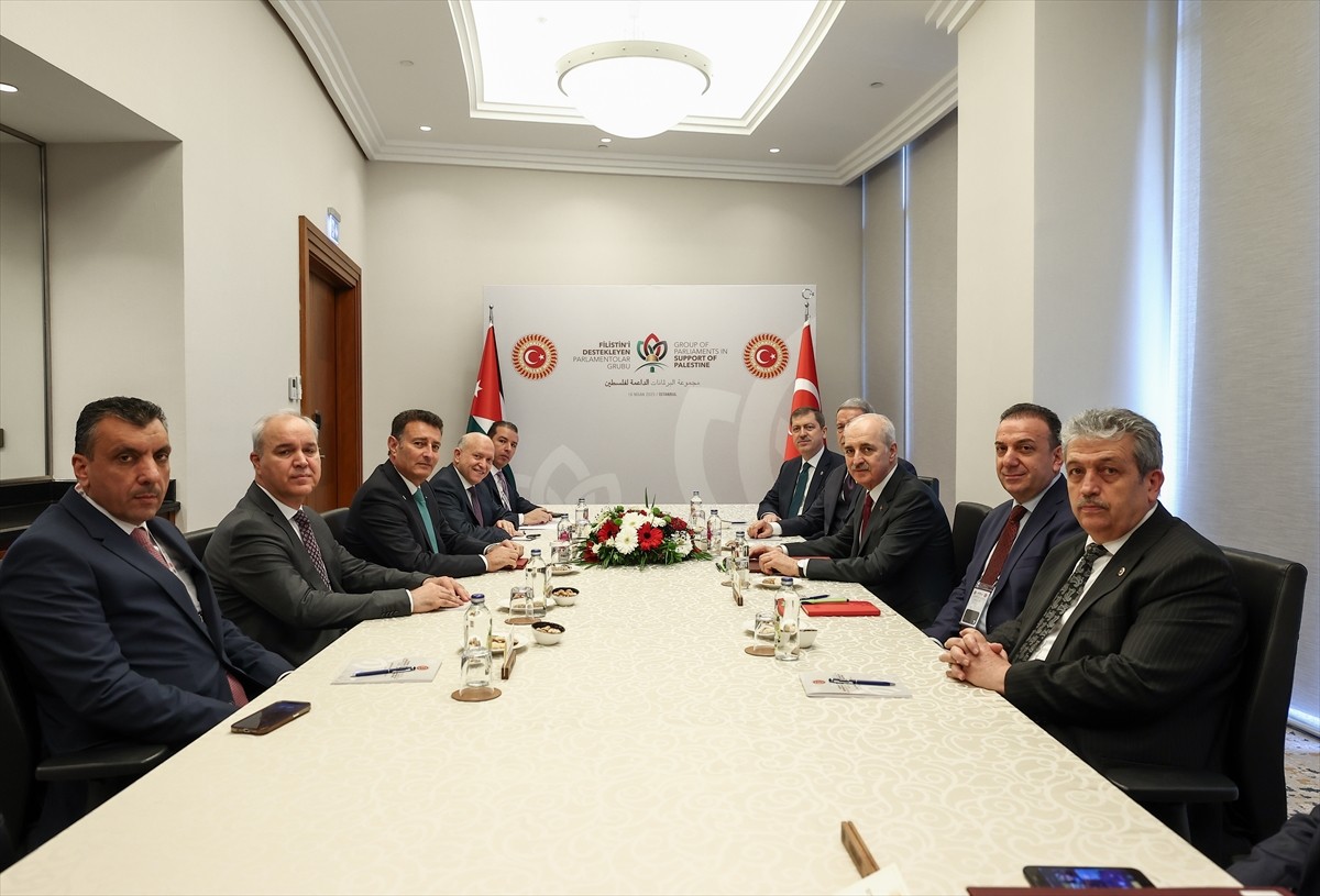 TBMM Başkanı Numan Kurtulmuş, Filistin'i Destekleyen Parlamentolar Grubu Toplantısı kapsamında...