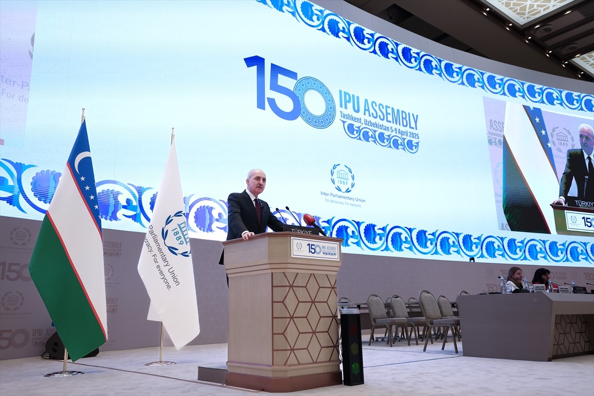 TBMM Başkanı Numan Kurtulmuş, Özbekistan'ın başkenti Taşkent'te düzenlenen Parlamentolar Arası...