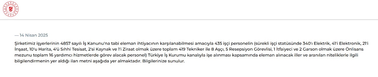 TEİAŞ'tan Yüzlerce Personel Alımı: Nisan Ayında Başvurular Başlayacak
