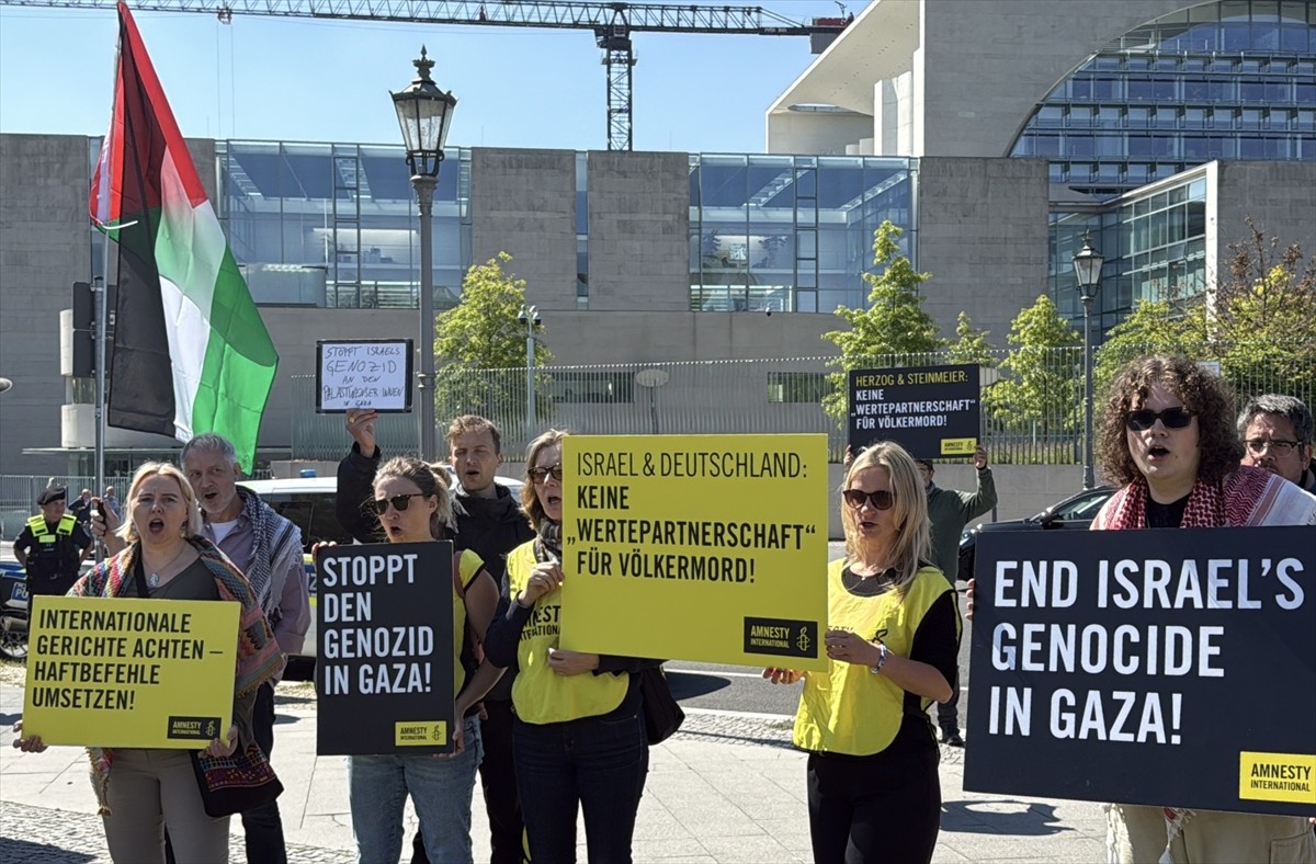 Almanya’nın başkenti Berlin’de İsrail Cumhurbaşkanı İsrail Cumhurbaşkanı Isaac Herzog’un ziyareti...