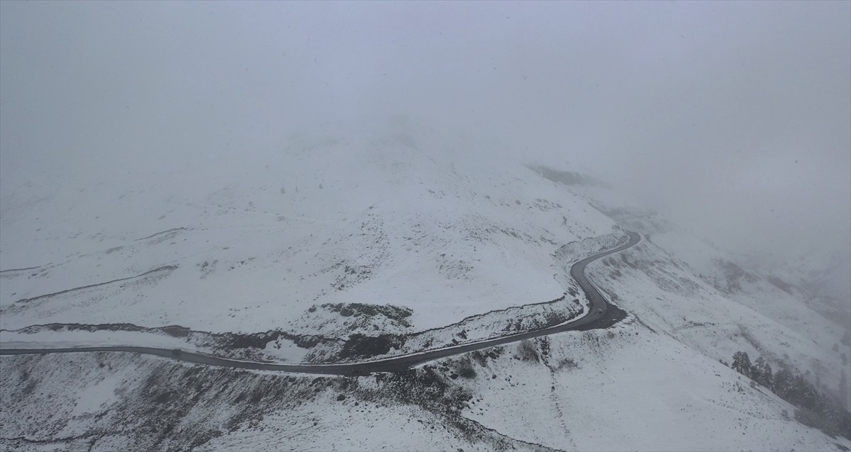 Artvin'in Ardanuç ve Şavşat ilçelerinde yüksek kesimleri kar yağışıyla beyaza büründü.