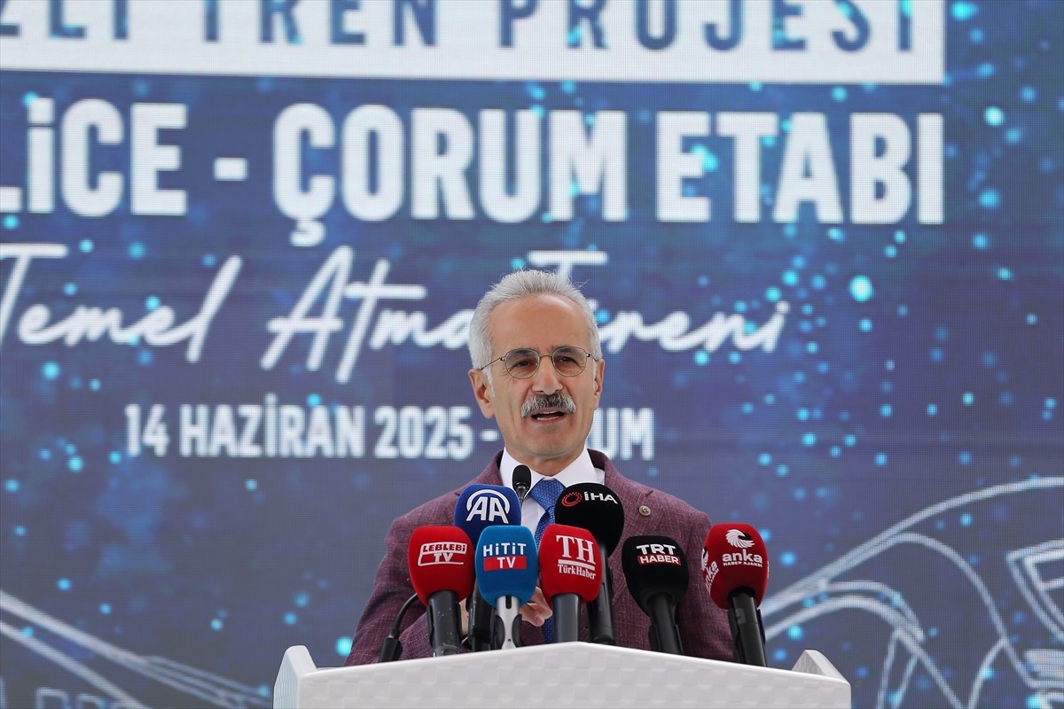 Ankara-Kırıkkale-Çorum-Samsun Hızlı Demiryolu Projesi'nde "Delice-Çorum" etabının temeli...