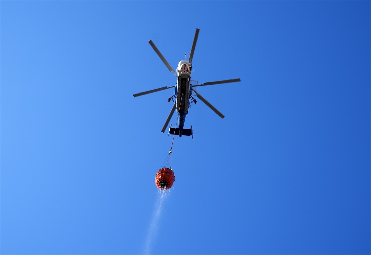 İzmir'in Aliağa ilçesinde başlayarak Foça'ya sıçrayan orman yangınına havadan ve karadan müdahale...