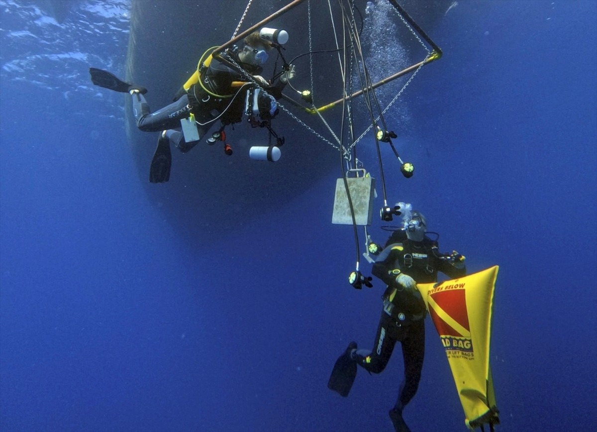 Muğla'nın Marmaris ilçesindeki antik çağda gemiler için önemli bir sığınak olan Serçe Limanı'ndaki...