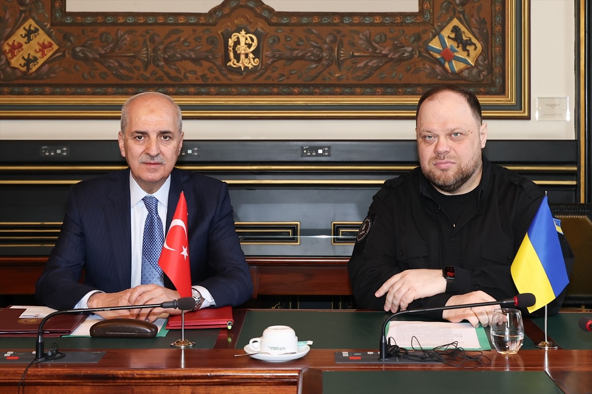 TBMM Başkanı Numan Kurtulmuş, Belçika'nın başkenti Brüksel'de, Ukrayna Meclis Başkanı Ruslan...