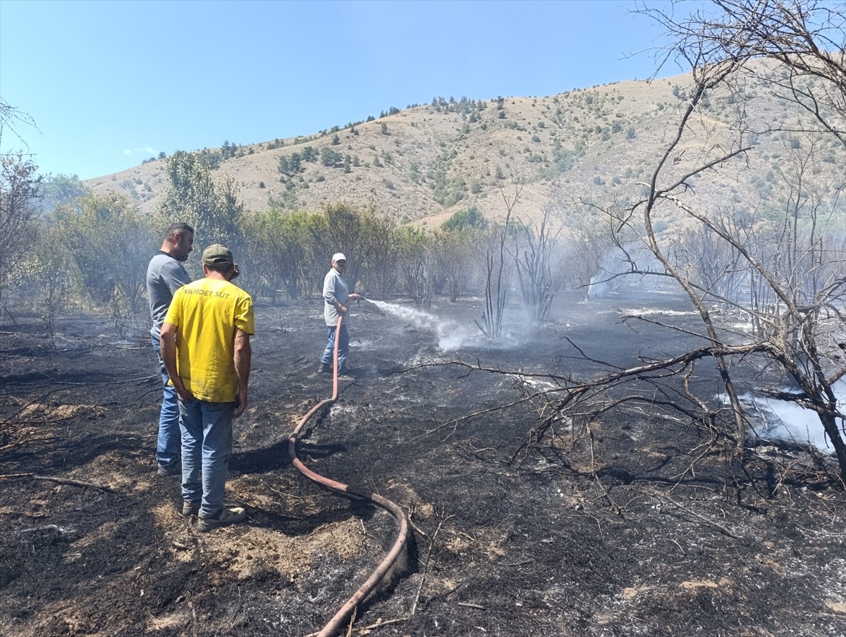 Bilecik'in İnhisar ilçesinde tarım arazisinde çıkan yangın kontrol altına alındı.