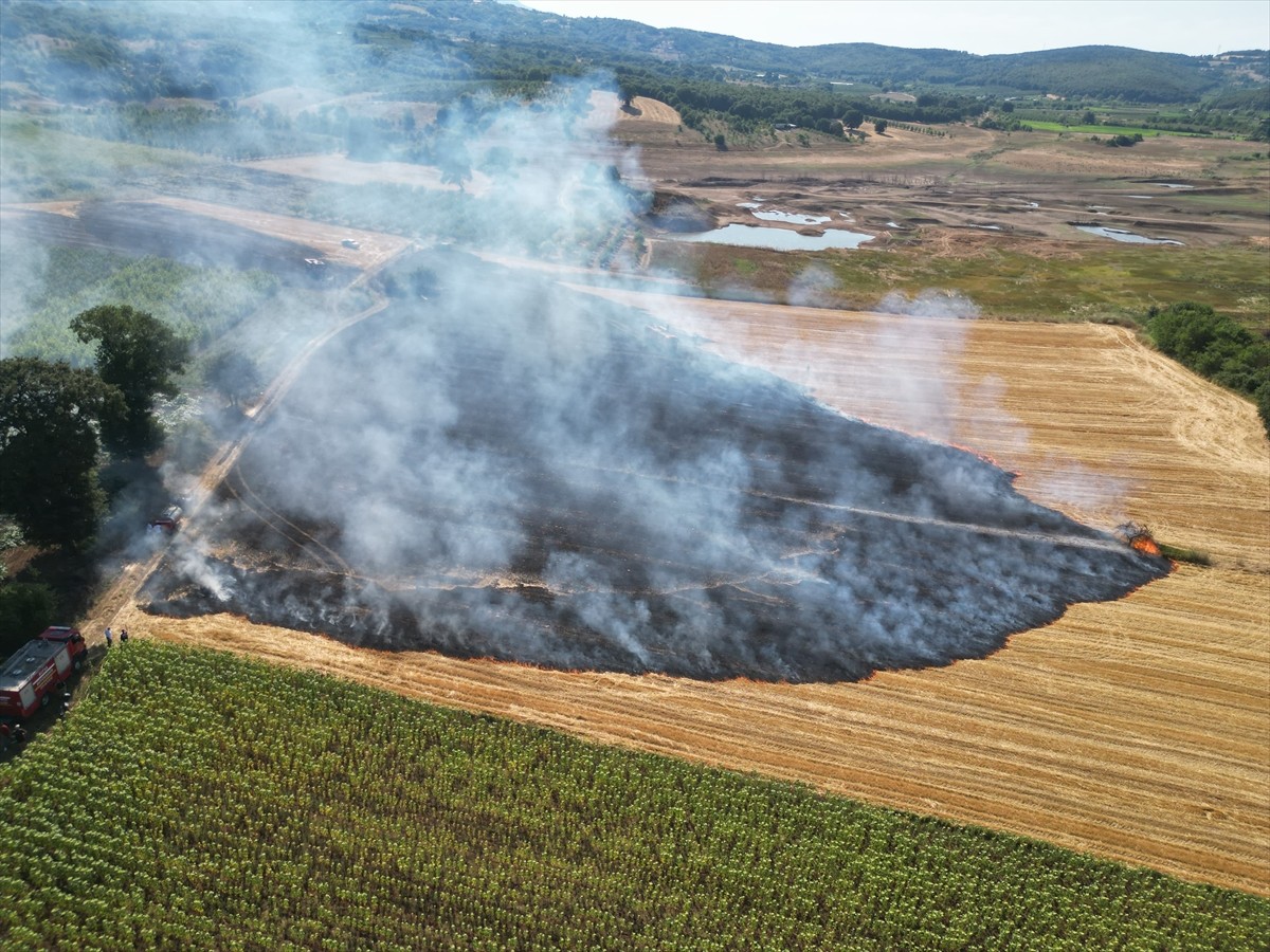 Bursa'nın Kestel ilçesinde çıkan anız yangını, itfaiye ekiplerinin müdahalesiyle söndürüldü....
